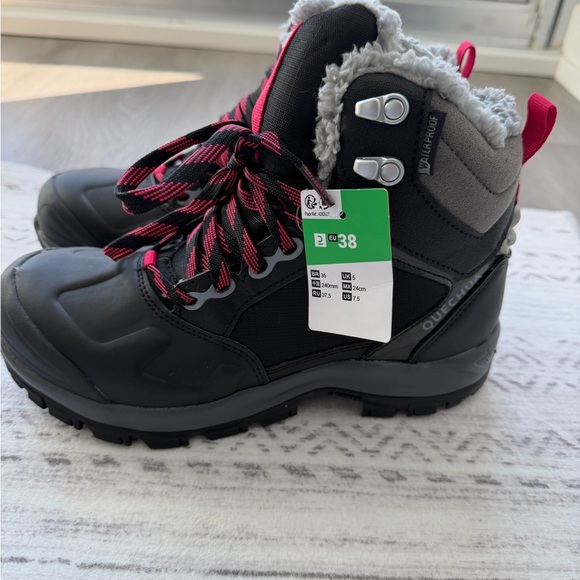 Quechua Shoes - Quechua Kids Snow Boots - Black and Pink